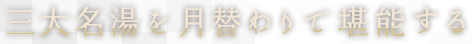 三大名湯を月替わりで堪能する